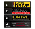 ‘Live To Drive’ Sticker Set (5pcs)