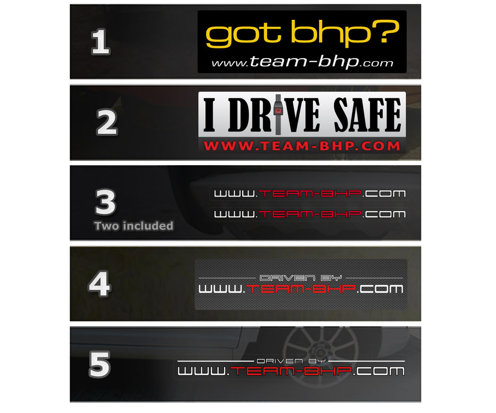 Team-BHP Classic Sticker Set (6pcs)
